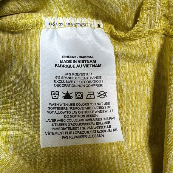 Nike Men’s Size XXL Dri Fit Performance Polo Shirt Green Yellow Striped - Picture 2 of 7